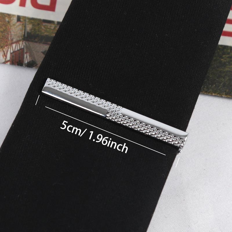 Necktie Accessories Metal Tie Clips Silver Color Jewelry Fashion Clips Pin Clasp Clamp Wedding Gifts Classic Tie Clips for Men