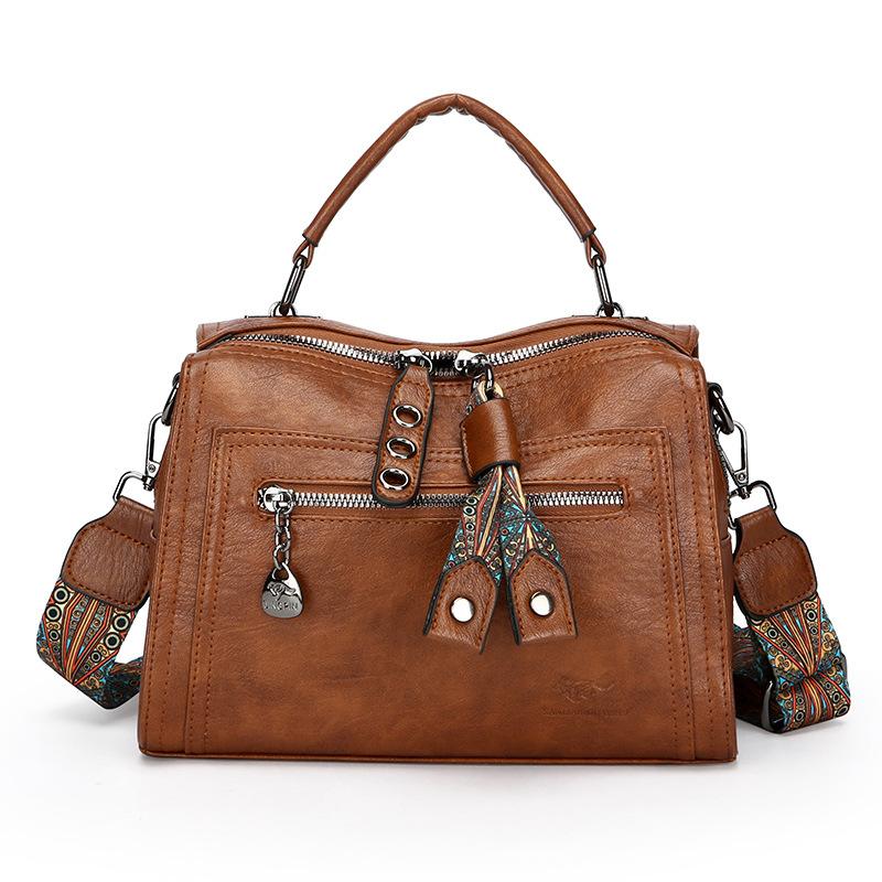 Modische Umhängetasche, Hochwertige Ein-Schulter-Boston-Tasche