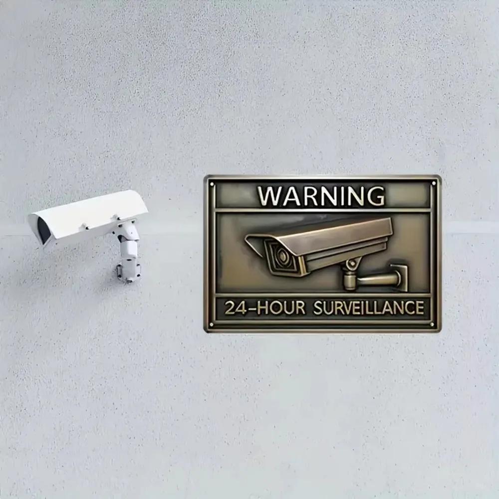 SurveillanceGuardPro™ Vintage Iron Sheet Painting | Surveillance  Sign | Durable Tinplate with Camera Graphic