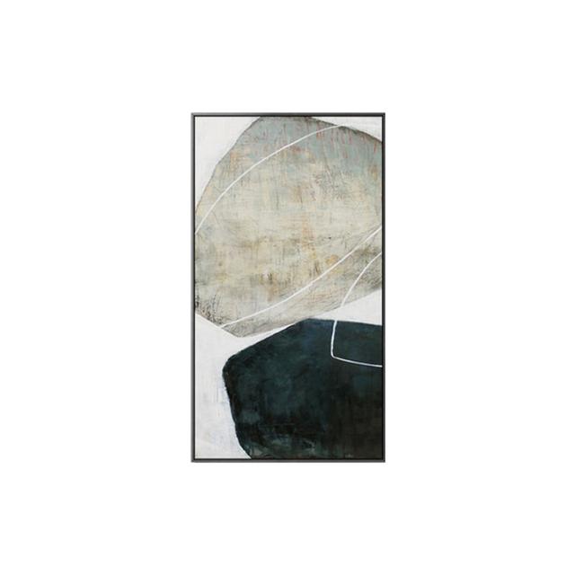 Nordic Minimalist Black And White Stone Canvas Painting Grey Poster Print Big Wall Art For Hotel Aisle Living Room Decoracion