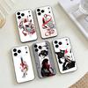 Japanisches Samurai Geisha Handyhülle Für iPhone 17,16,15,14,13,12,11 X XR Plus,Weiche Silikon Schwarze Hülle
