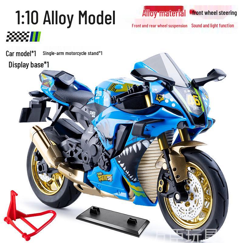 Alloy 1:10 BMW S1000RR Motorcycle Model with Sound and Light Features