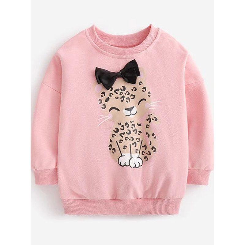 Tops, New Autumn and Winter European and American Style Sweatshirts for Young Children, Stylish Round Neck Casual Long-Sleeve Shirts for Little Girls