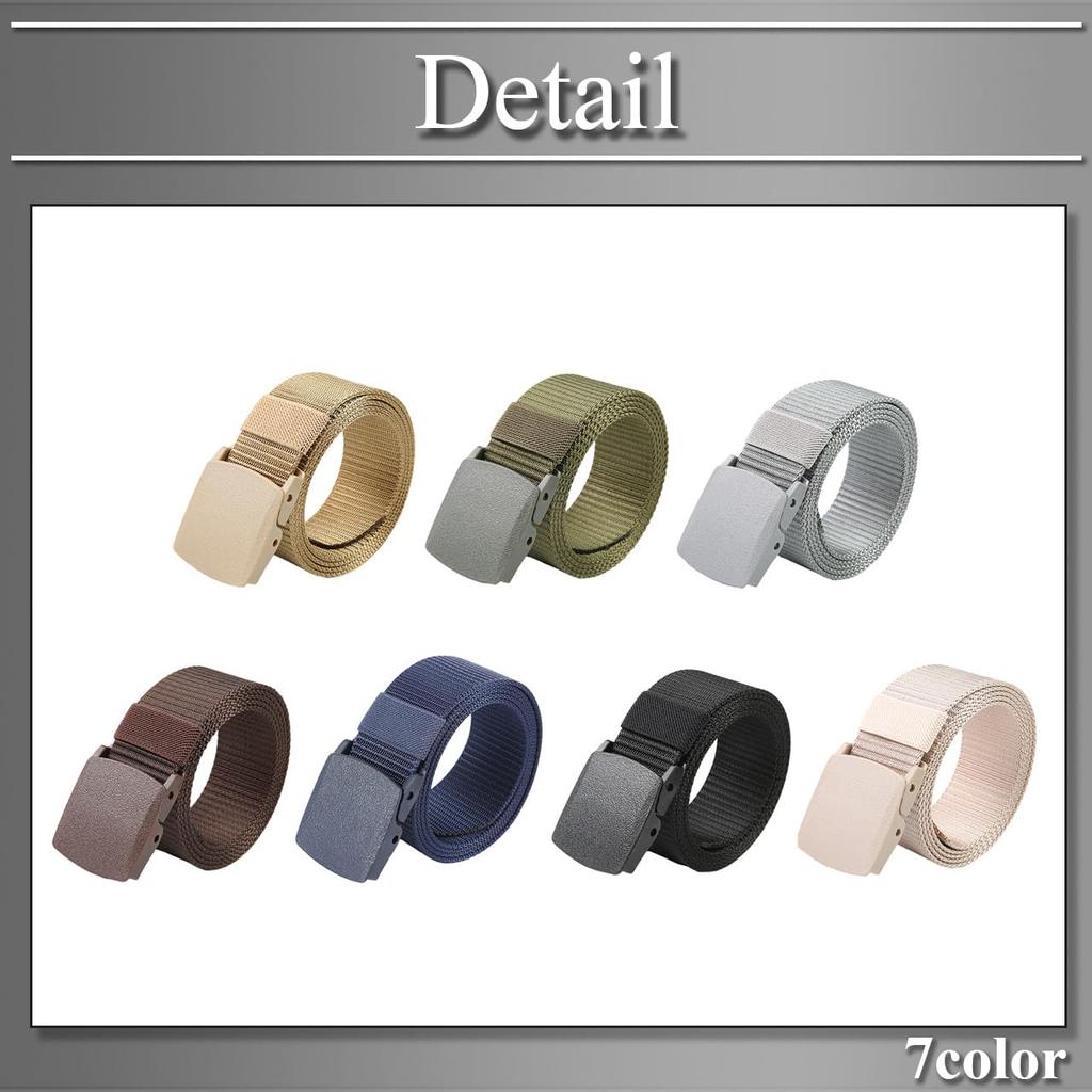 [Buzz Selection] Casual Belt, Web Belt, Outdoor, Simple, Work, Student, Men's LBT749 (Black)