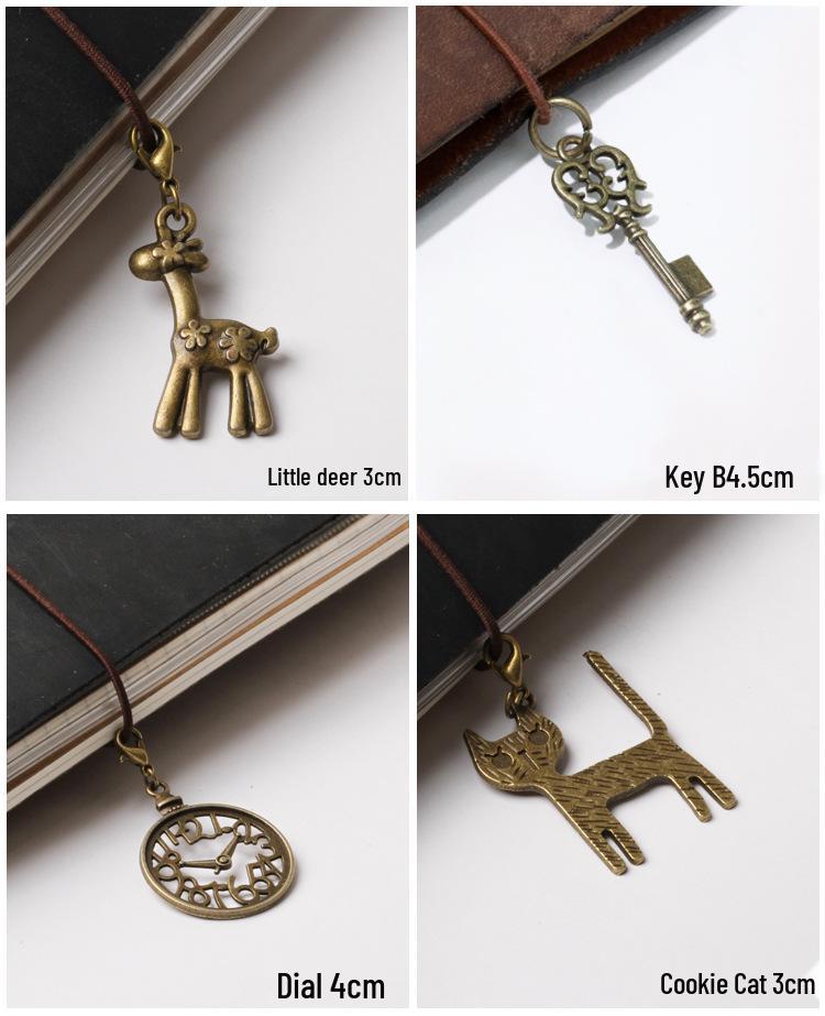TN Traveler's Notebook Vintage Bronze Charms & Pendants Set