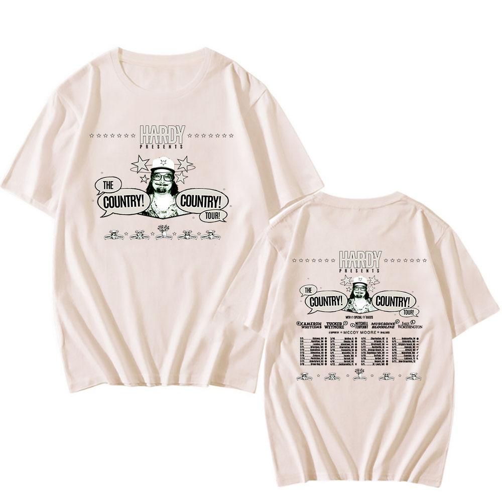 HARDY THE COUNTRY! COUNTRY! TOUR 2026 T-shirt Unisex Streetwear Short Sleeve Cotton Tshirts Graphic Print Clothing Tees