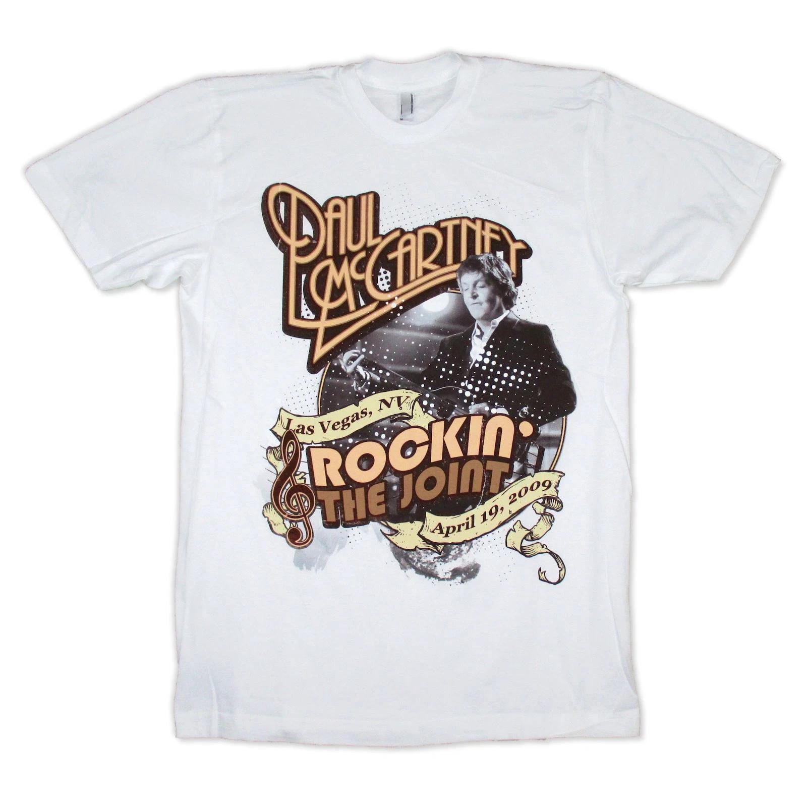 Men s Paul Mccartney Rockin Las Vegas Joint 2009 Show Event T-shirt Large White L