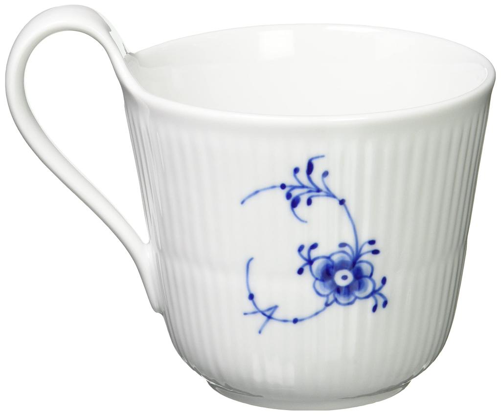 [Officially Imported] Royal Copenhagen Blue Fluted Plain High-Handle Mug, 330ml, "H," Wedding Gift, 1017155