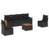 VidaXL Salon de Jardin avec Coussins 7 pcs, Canapés de Terrasse, Ensemble de Meubles de Patio, Mobilier d'Extérieur, Noir 3227546