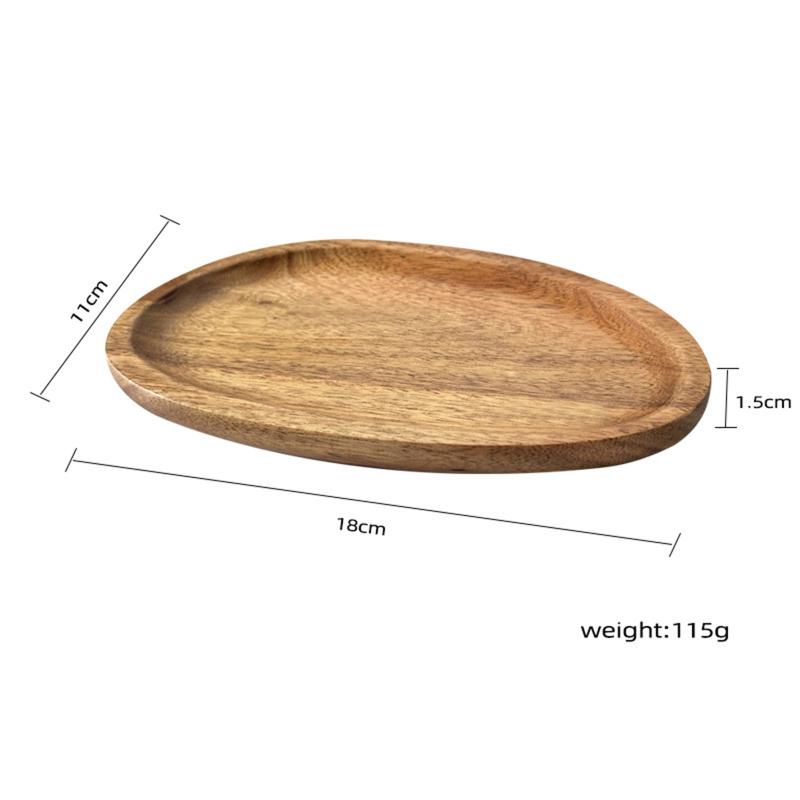 1Pcs Irregular Oval Serving Tray Wood Dinner Plates Fruit Dishes Dry Fruit Sushi Tea Tray Bread Wooden Plate Home Decoration