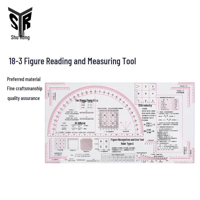 Military Map Reading Comprehensive Ruler