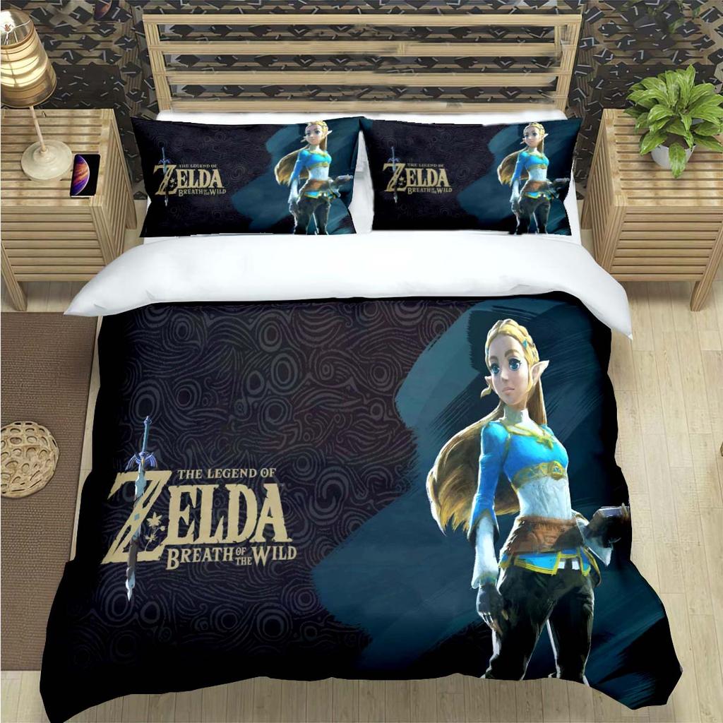 Comforter Fashion Classic Exciting Game Z-Zelda Print Bedding Sets Bed Supplies Set Bed Comforter Set Bedding Set Luxury Gift