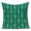 Polyester Green Geometric Stripe Wave Pillow Cover Decoratives Sofa Home Cushion Cover For Bedroom Living Room Decoration