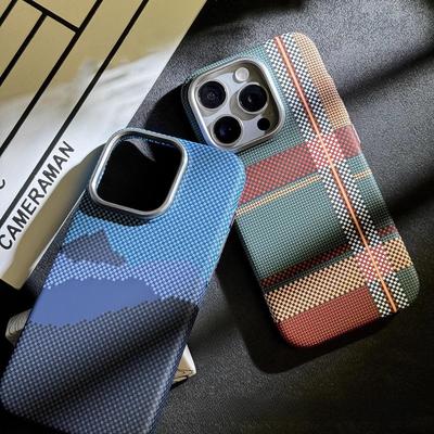 Mágneses Kevlar szénszálas védőtok iPhone 14/15/16 Pro Max készülékhez