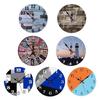 Industrial Style Wall Clock Wood Analog-Watch Ornaments for Home Bedroom Office