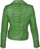 Lambskin Leather  Women's Jacket Green Stylish Genuine Handmade Biker Motorcycle Soft