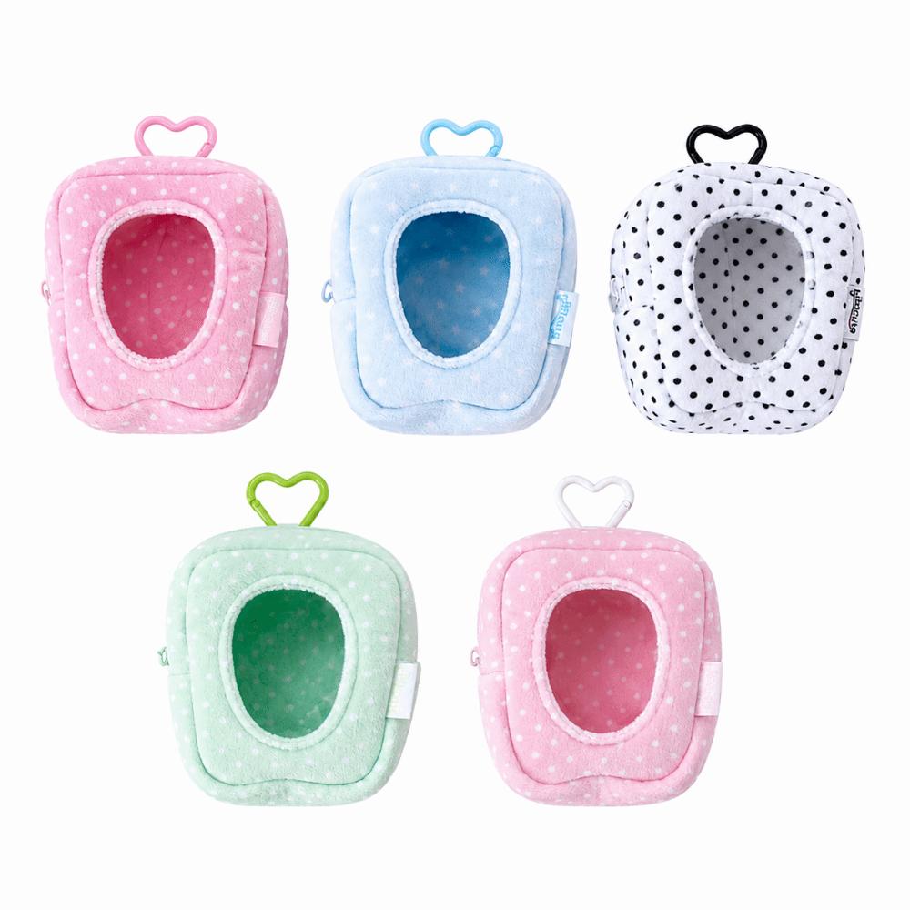 Plush Doll Carrying Bag with Heart Carabiner Plush Doll Protective Pouch Durable Mini Ita Bag