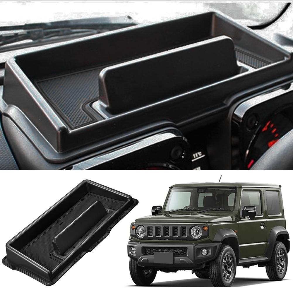Auto-Armaturenbrett-Aufbewahrungsbox für Suzuki Jimny 2019 2020 JB64/JB74 mit Telefonnavigationshalter, Autozubehör, Armaturenbrett-Organizer