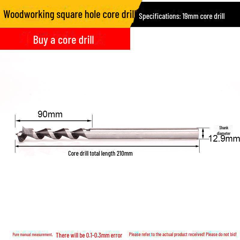 Wiertło do otworów kwadratowych w stolarce - wiertło ze stali łożyskowej do precyzyjnych otworów kwadratowych, dziurkowania i wykonywania otworów pod kątem.