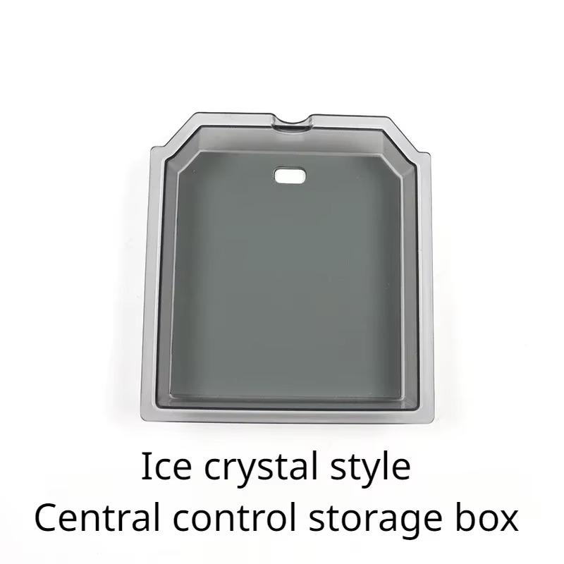 Ice Crystal Storage Box for Tesla Model 3 Highland Model Y Launch 2025 Central Control Armrest Box Storage Organizer Accessories
