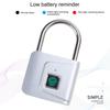 Metal Padlock Keyless Biometric Security Lock Keyless Fingerprint Security Lock 47x76mm for Gym Locker Fence & Gate