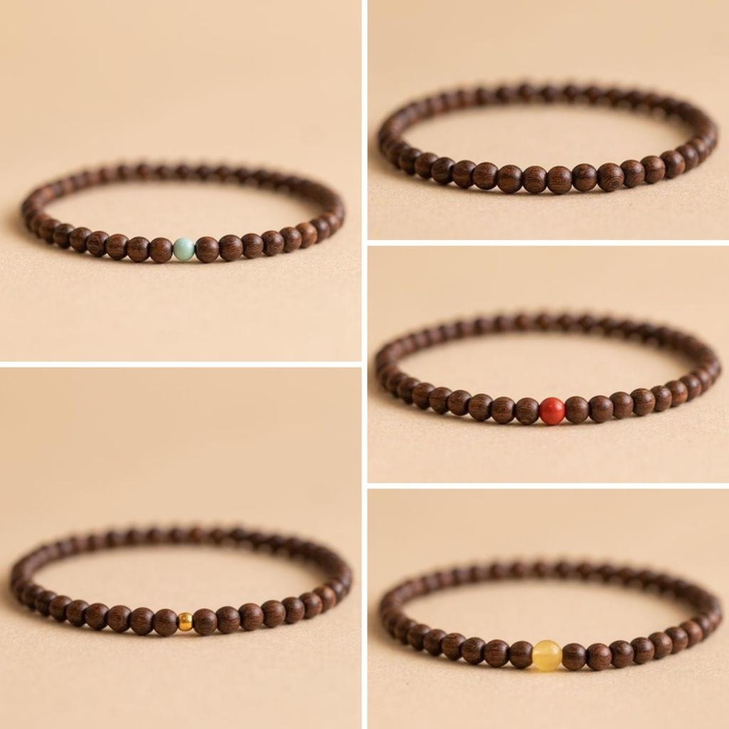 Goldenes Seiden-Sandelholz Armband 2.0 Altes Material Holz Buddha Perlen Armband für Männer und Frauen Paarschmuck Sandelholz Rosenkranz Kultureller Spielschmuck