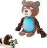 Plush Flamingo Dog Toys Squeaky Stuffed Animal with Rope Legs Interactive Chew Toy Accompanying for Small Medium Dogs Pet Toys