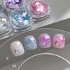 2Pcs Laser Sequin Butterfly Star Glitter Powder Nail Art Accessories Decorations Diy Manicure Tool