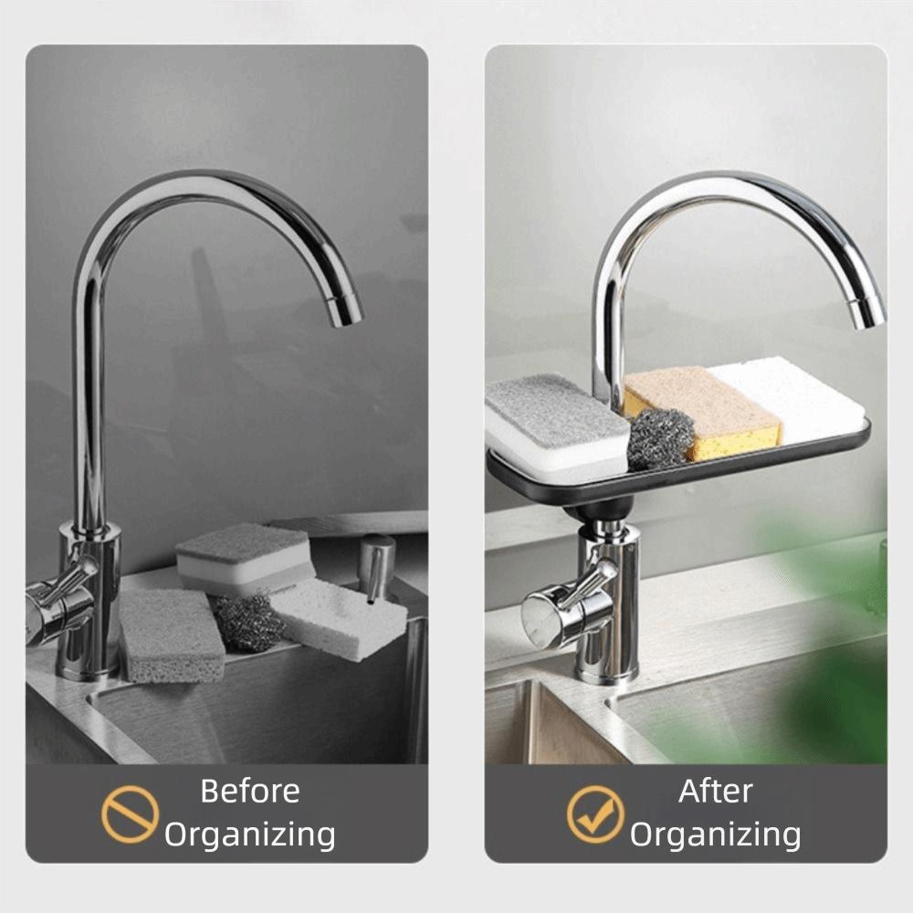 Drainage Storage Faucet Rack Anti-Rust Sink Rack Sponge Bracket Draining Rack  Dish Cloth Storage