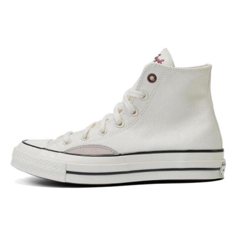 Converse Chuck 70 Comfortable & Versatile Wear-Resistant Balanced Sweat Absorption High-Top Espadrilles Unisex White