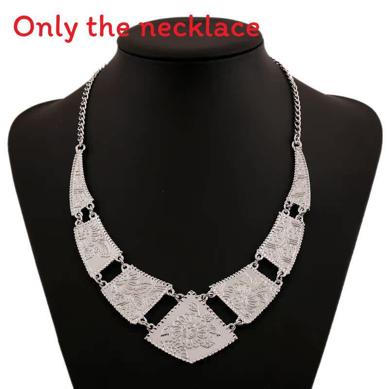 

Modern Alloy Choker Necklace With Artistic Carving For Stylish Female Accessories