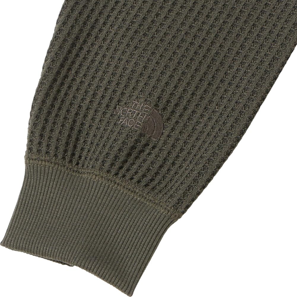 North Long Sleeve Cut and Sew Long Warm Waffle Crew New Taupe L [The Face] T-shirt L/S