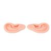 1 Pair Silicone Ear Model Soft Flexible Simulation Ear Model for Earrings Display Ear Piercing Exercise Light Skin Color