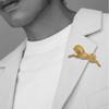 Fashion Old-Fashioned Ancient Golden Ancient Silver Horse Brooch Women'S Electroplated Alloy Galloping Horse Pin Animal Suit Corsage Accessories