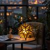 Cerdeco Table Lamp with a Fantastical Star Silhouette - Stand Lamp/Desk Lamp - Brass & Glass - Creates a Dreamy Shadow - Interior Lighting, Indirect L