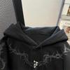 Autumn and Winter American Printed Sweater Men's Loose Couple Fleece Thickened Versatile Women's Hooded Jacket