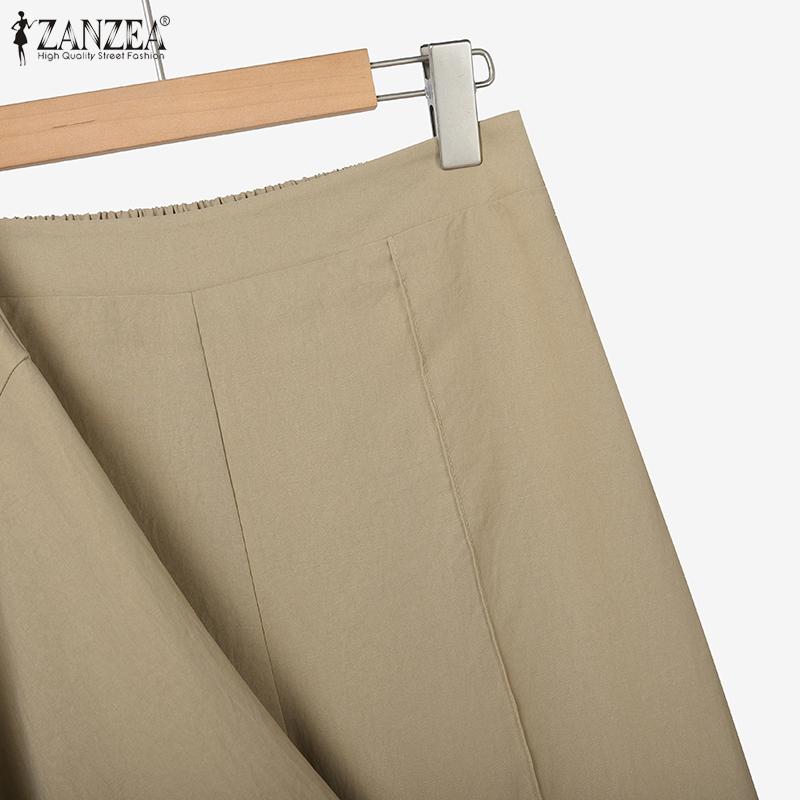 ZANZEA Women 3/4 Sleeve Blouse and Pants Casual Two Piece Suit Sets