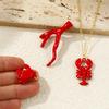 1 Stück Messing Meeres Schmuck Anhänger 18K Vergoldet Roter Emaille Krabbe Hummer Koralle Charms Für DIY Halskette Schlüsselanhänger Herstellung
