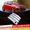 For Chevrolet Sonic AVEO Holden Barina 2011 2012 2013 2014 2015 2016 2017 2018  Chrome Door Handle Cover Styling Accessories