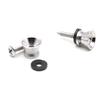2pcs Guitar Strap Lock Pins Peg Metal Black/Silver for Acoustic Electric Guitar Ukulele Bass