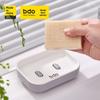 Pet Material Wall Mount Soap Dish With Drainage For Bathroom And Kitchen Use