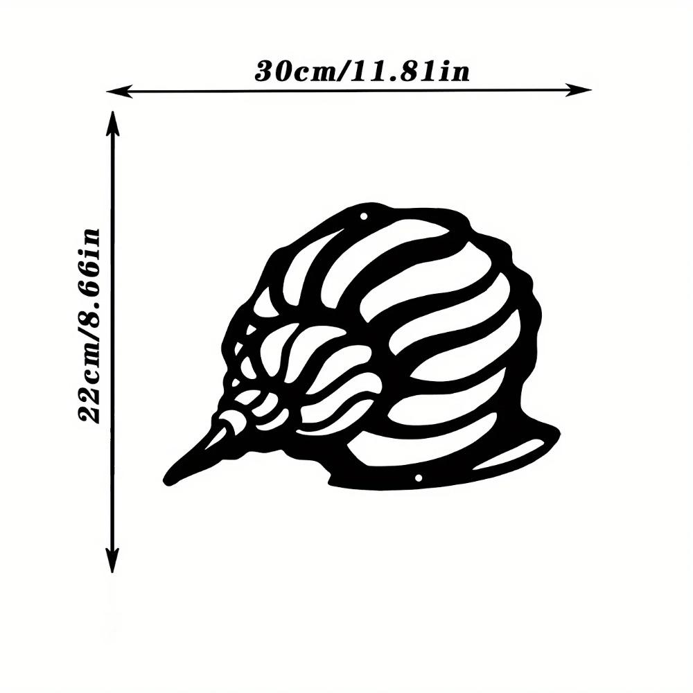 Metalowa Dekoracja Ścienna Muszla - Elegancka Naklejka Ścienna do Dekoracji Salonu, Na Zewnątrz i Sypialni | Stylowa Metalowa Zawieszka Ścienna do Domu