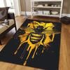 1 Stück Bienen und Waben Druck, Design Teppich - Weich, Rutschfest und Langlebig Gaming Zimmer Dekoration für Schlafzimmer, Wohnzimmer