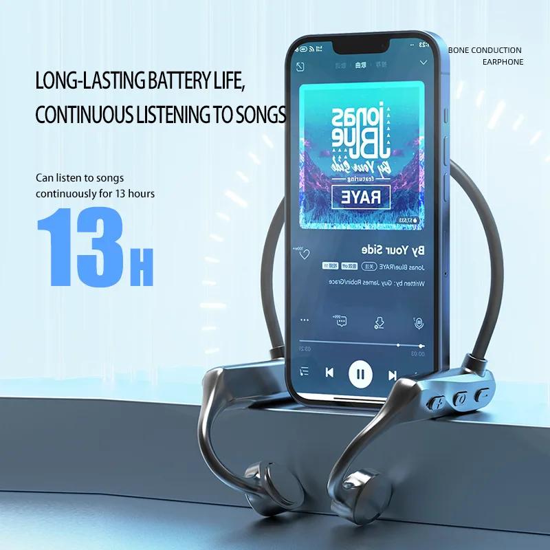 K69 Conduction Earphones Bluetooth Ear Hanging Wireless Headphones Sport Running Noise Cancelling Headsets Ear hook with Mic Waterproof Earbuds