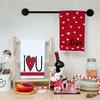 ARKENY Valentines Day Kitchen Towels Red Heart Dish Towels 18x26 Inch Ultra Absorbent Wedding Drying Cloth I Love U Sign Hand Towel for Valentine