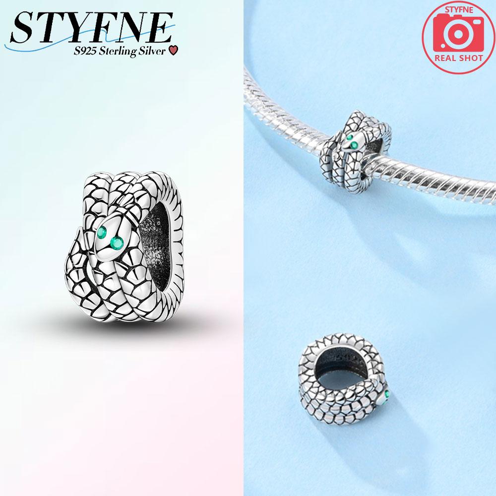 

Charms Copper Green Eyes Serpentine Entwine Beads Fit Plata Original Bracelets Women Jewellery Making Diy Gifts