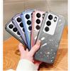 KEYSION Luxury Plating Glitter Phone Case for VIVO V29 5G Transparent Soft TPU Shockproof Back Cover for VIVO V29 5G