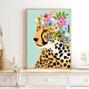 Wild Leopard Lion Strawberry Cherry Orange Vase Pastels Wall Art Canvas Painting And Prints Wall Pictures For Living Room Decor No Frame
