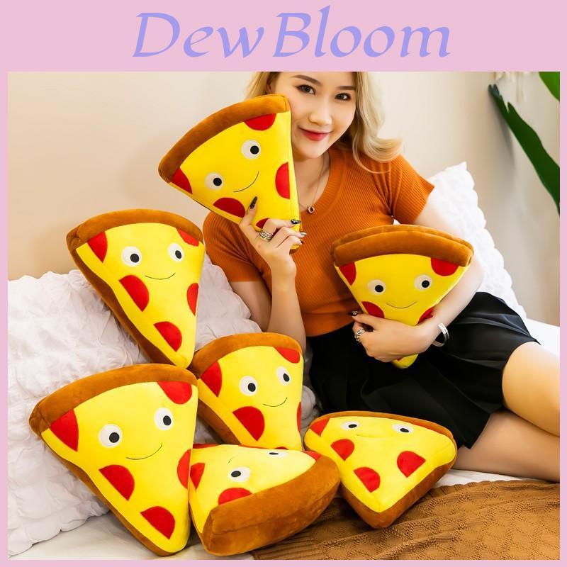 Cuscino Peluche Pizza Burger e Patatine con Morbido Peluche Corto per Arredo Salotto e Regalo per Bambini