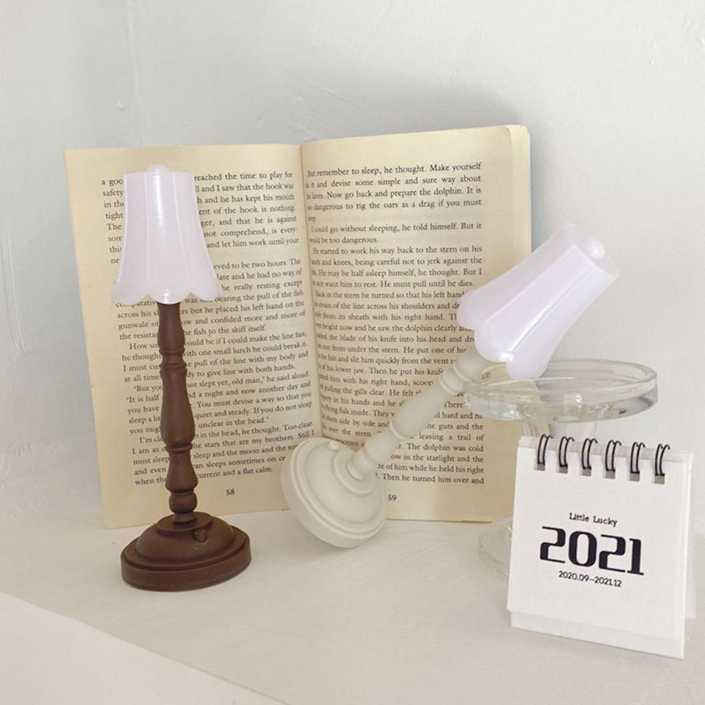 Aesthetic Retro LED Vintage Night Light Bedside Lighting Table Lamp Room Ornaments